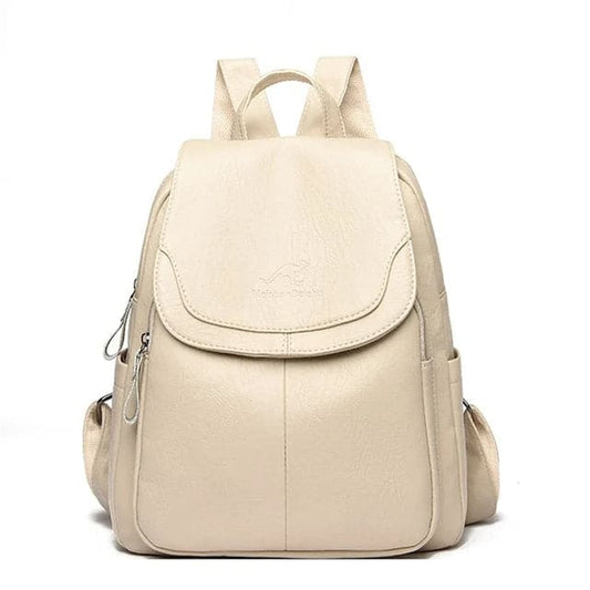 Women's Leather Backpack Timeless Design - Fashinoza