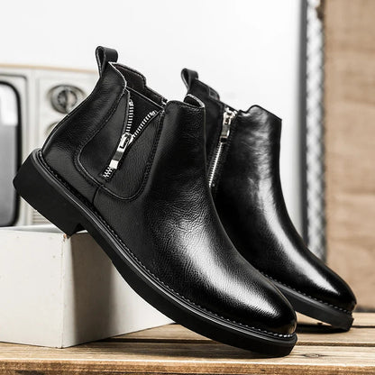 Men's Vintage Leather Chelsea Boots
