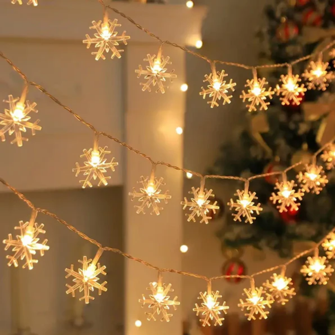 Led Snowflake Fairy String Lights