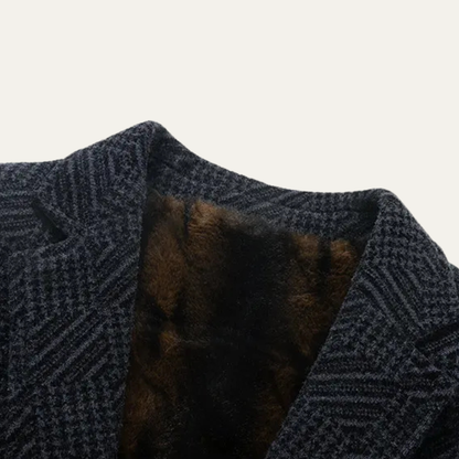 Mandello Men's Chenille Blazer Soft Fur Lining Winter