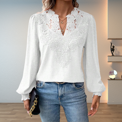 Women's Lace Blouse Long Sleeve