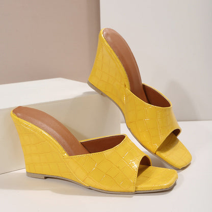 Women's Leather Wedge Shoes Cushioned