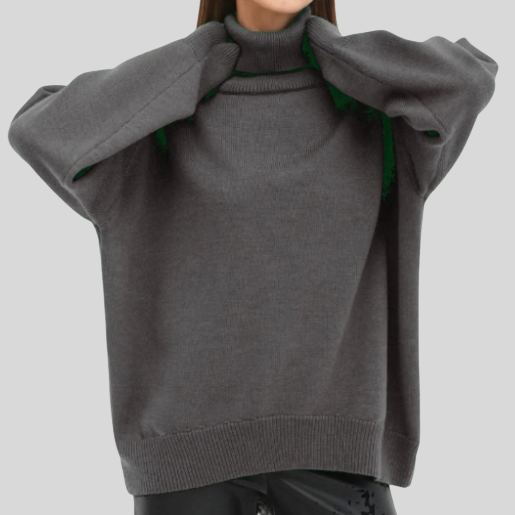 Women's Rollneck Sweater Merino Wool Cold-Weather