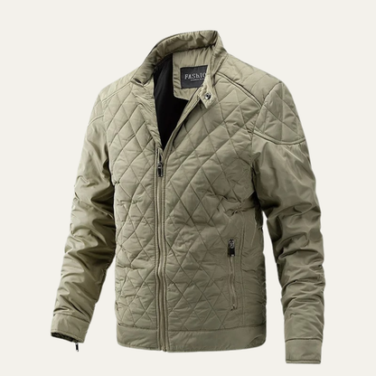 Crestfall Men's Quilted Padded Jacket Warm Zip Up