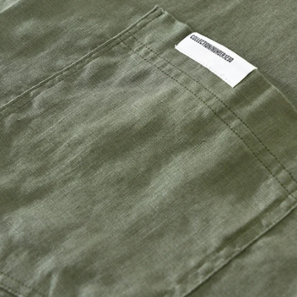 Men's Linen Casual Shirt Green