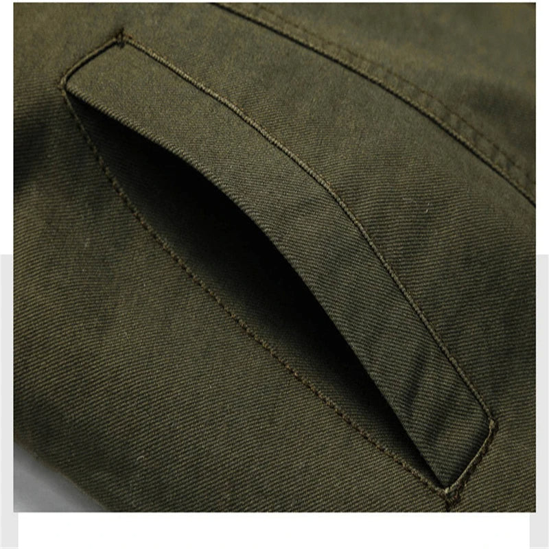 Men's Military Jacket Rugged Cotton Tan