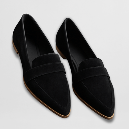 Orthopedic Women's Suede Loafers Pointed Toe Comfort Slip-On Walking Flat Shoes