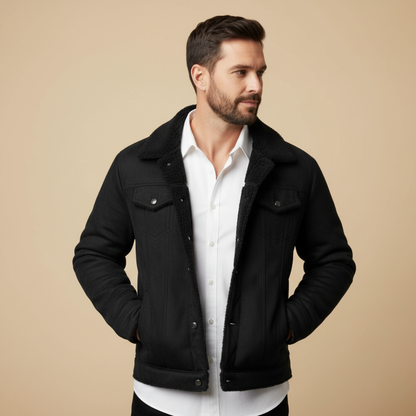 Men's Vintage Leather Shearling Jacket
