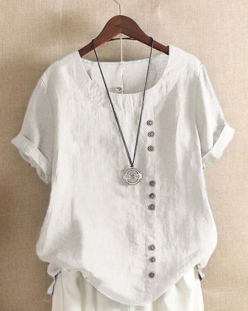 Women's Linen Short Sleeve Casual