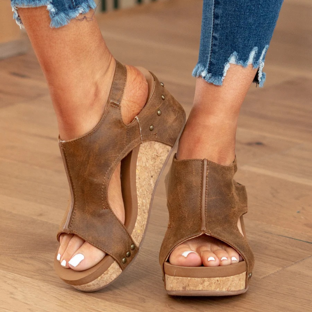 Women's Suede Wedge Sandals