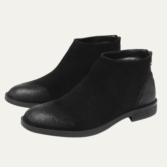Vicenza Men's Suede Leather Ankle Boots Zip Up - Fashinoza