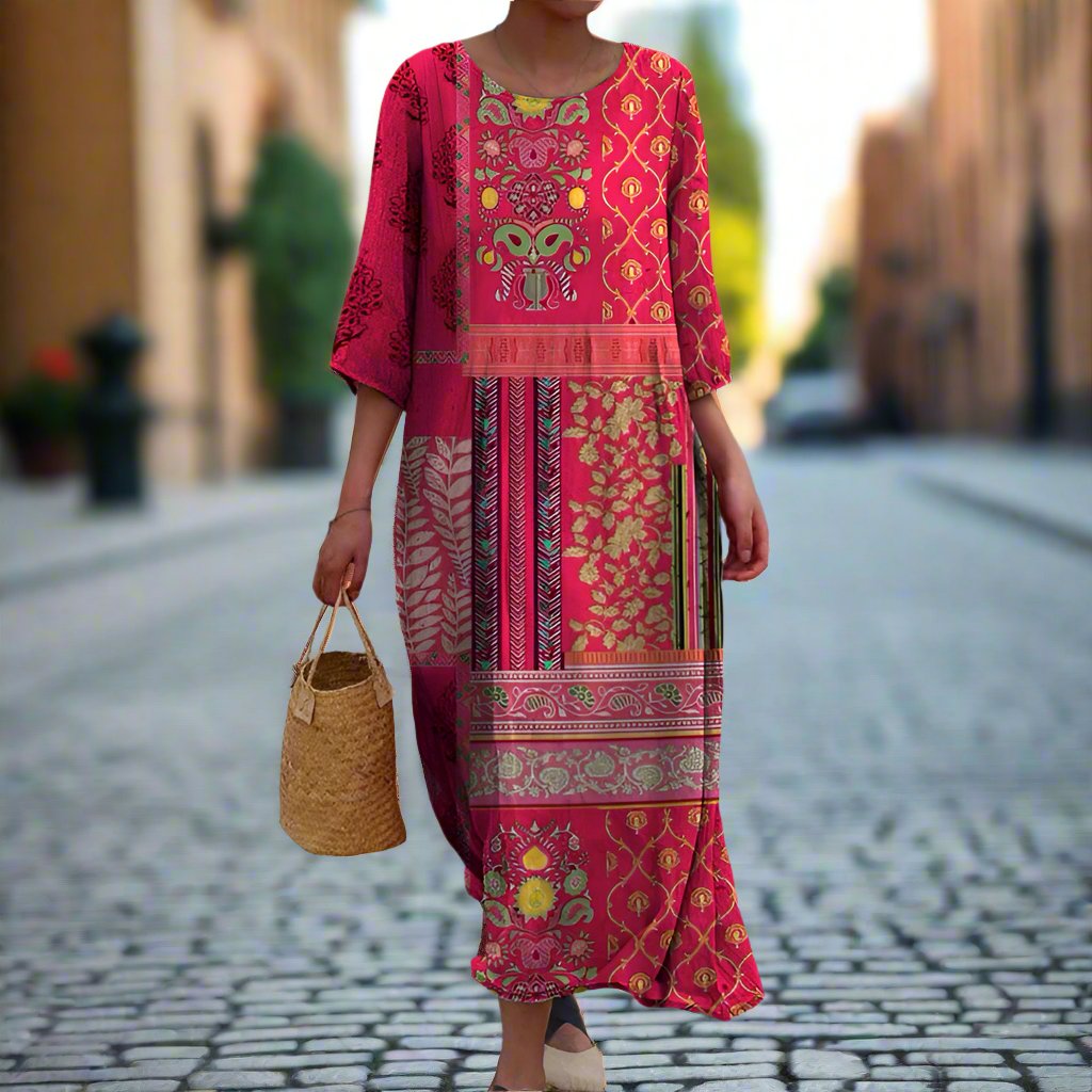 Women's Boho Maxi Dress Loose Fit