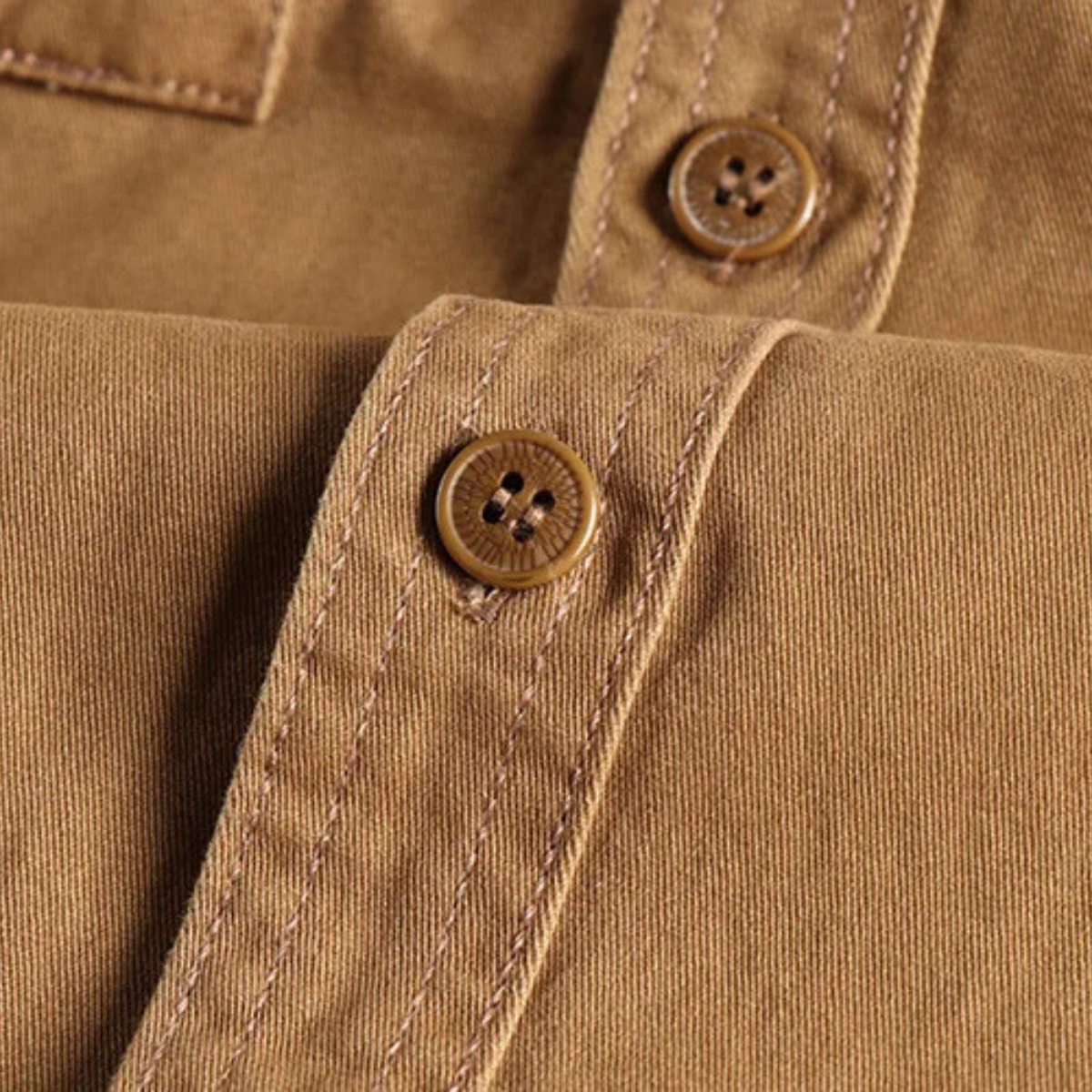 Men's Cotton Work Shirt Button Up With Pockets