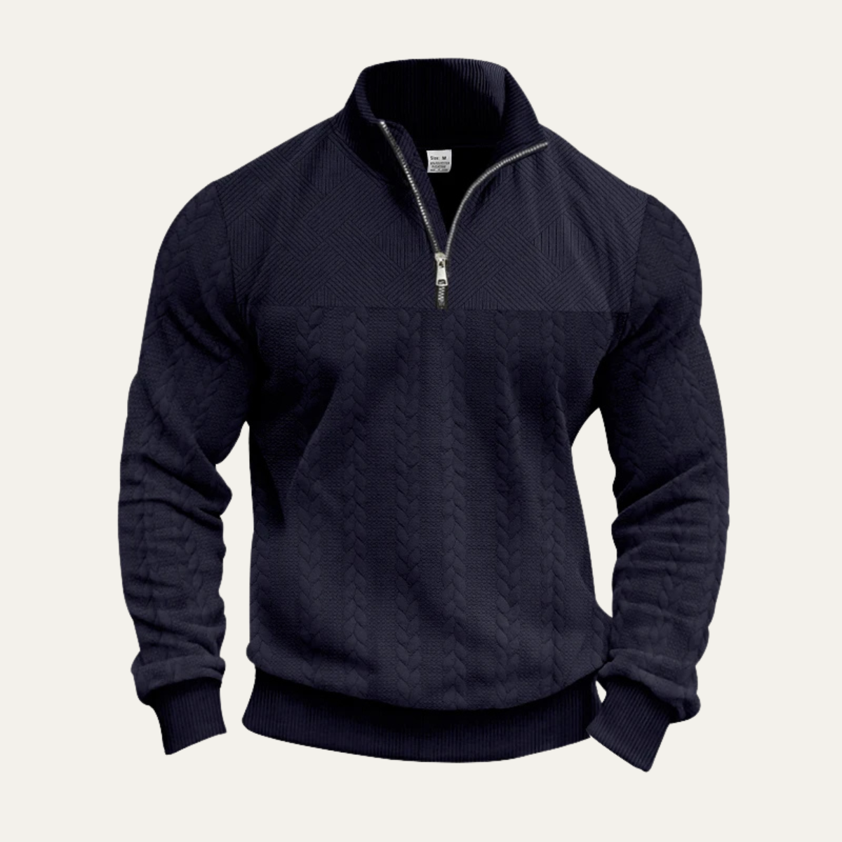 Men's Winter Knit Half Zip Sweater