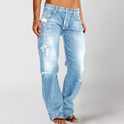 Sophie | Women’s Spring Distressed Straight Leg Jeans