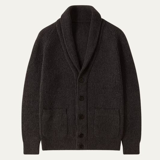 Men's Knitted Cardigan Warm Turn Down Collar - Fashinoza