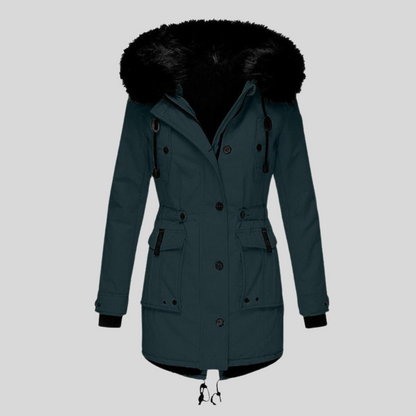 Women's Hooded Winter Coat Waterproof With Pockets