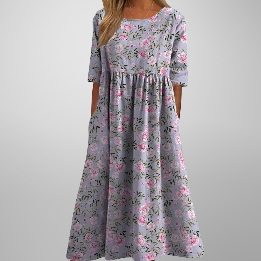 Women's Relaxed Floral Midi Dress