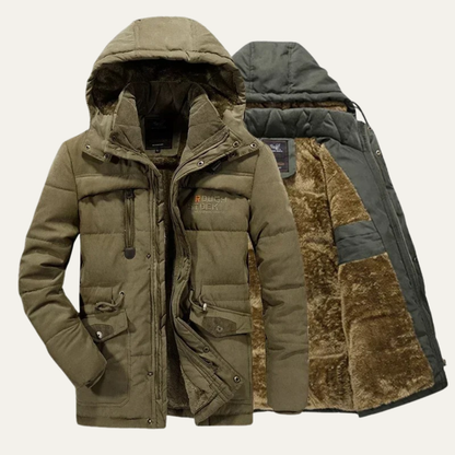 Men's Hooded Parka Jacket Warm Winter