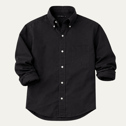 Men's Button Down Business Shirt Solid Color - Fashinoza