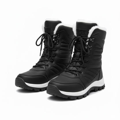 Women's Thermal Fleece Lined High Top Snow Boots Resilient Weatherproof Winter Booties