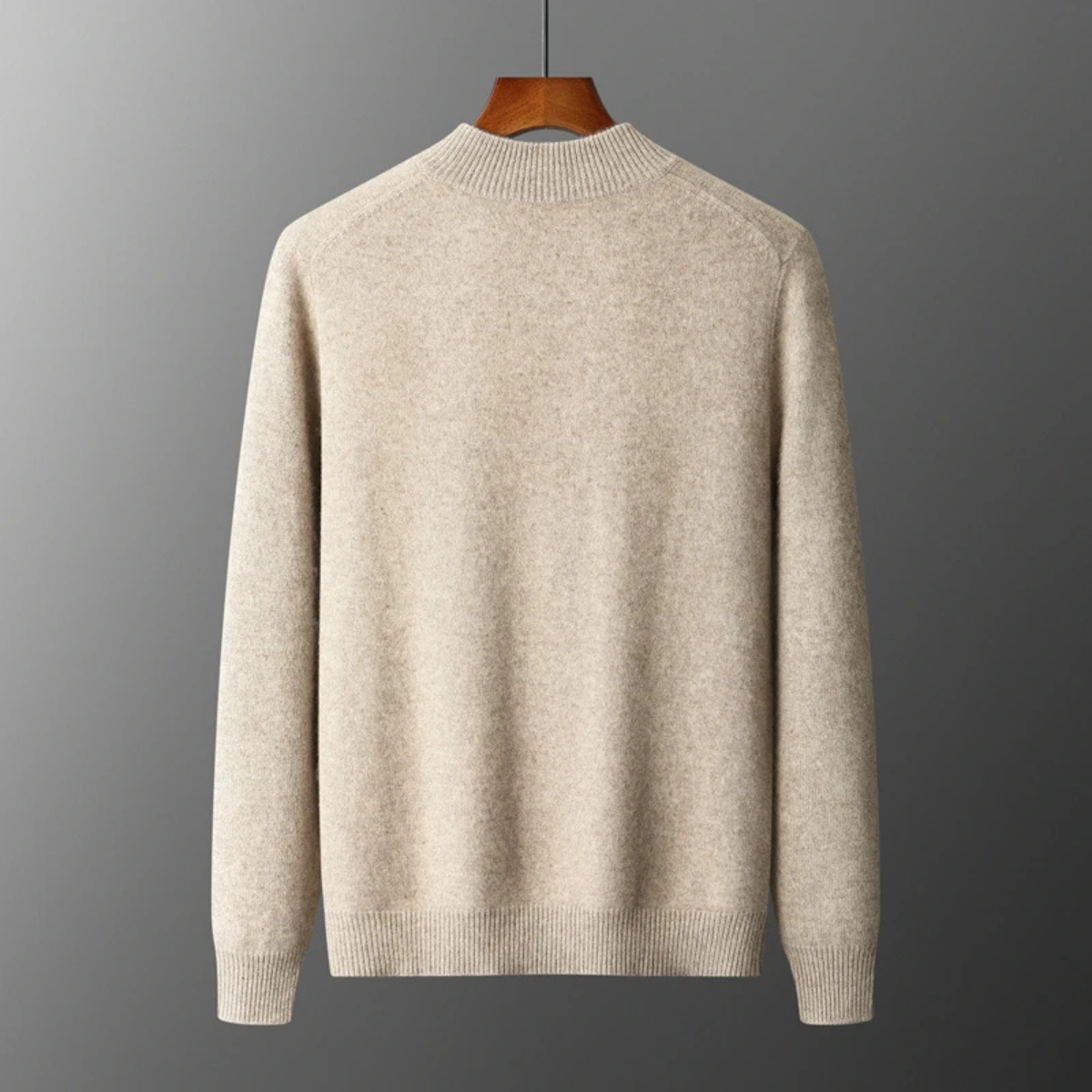 Men's Merino Mock Neck Zip Cardigan