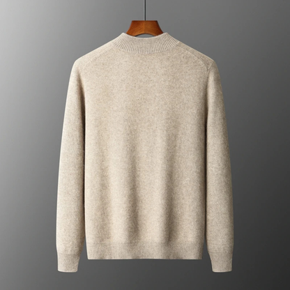 Men's Merino Mock Neck Zip Cardigan