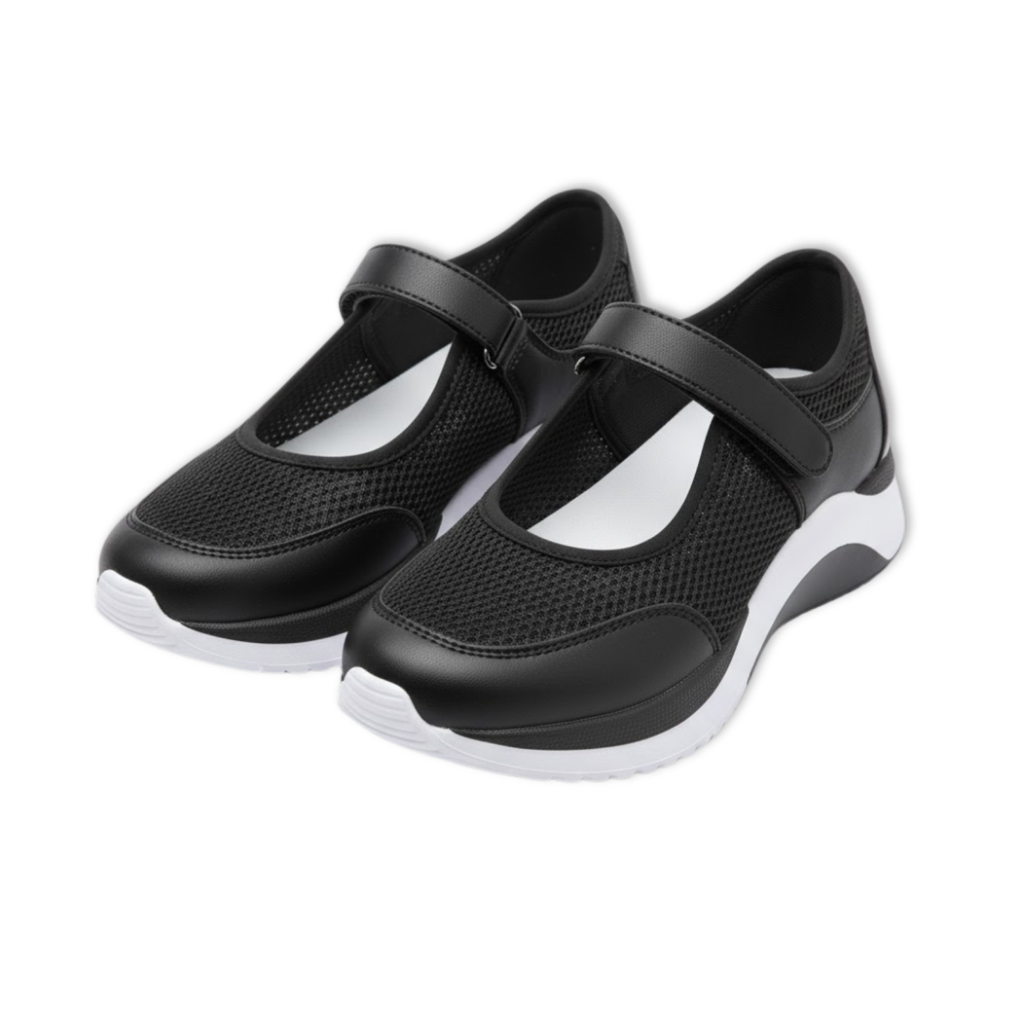 Women's Knitted Grid Casual Platform Sneakers
