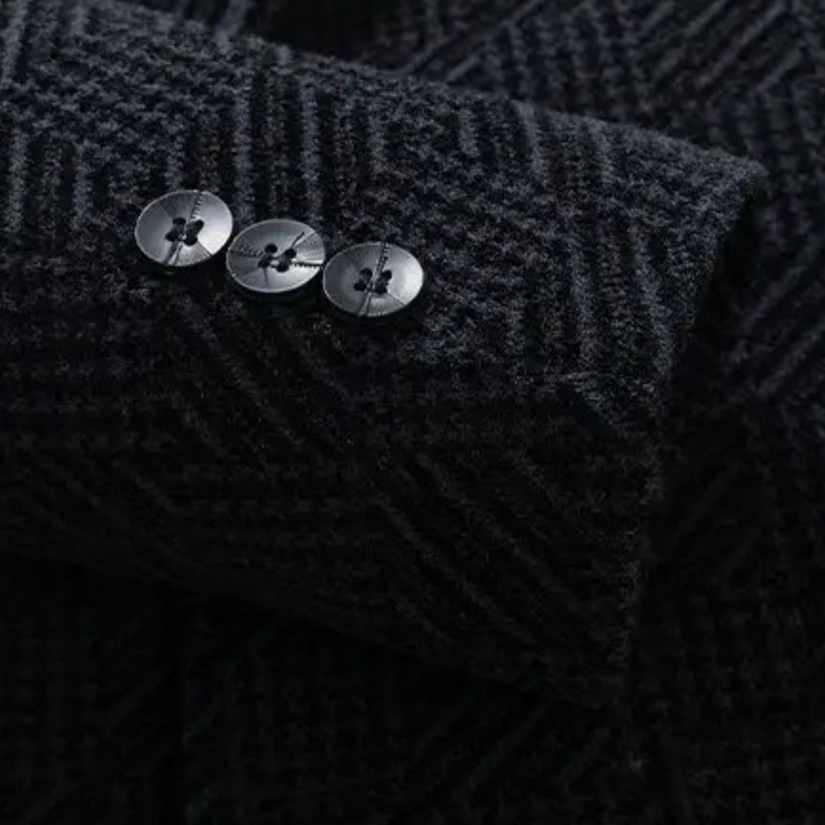 Men's Textured Fleece Lined Winter Blazer