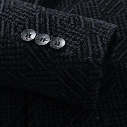 Men's Textured Fleece Lined Winter Blazer