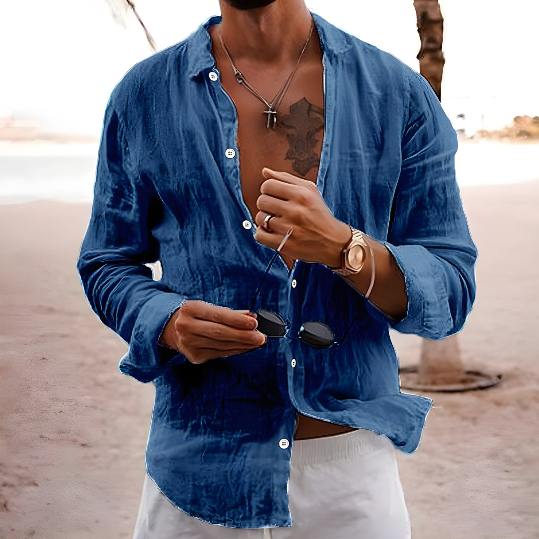 Men's Long Sleeve Button Shirt