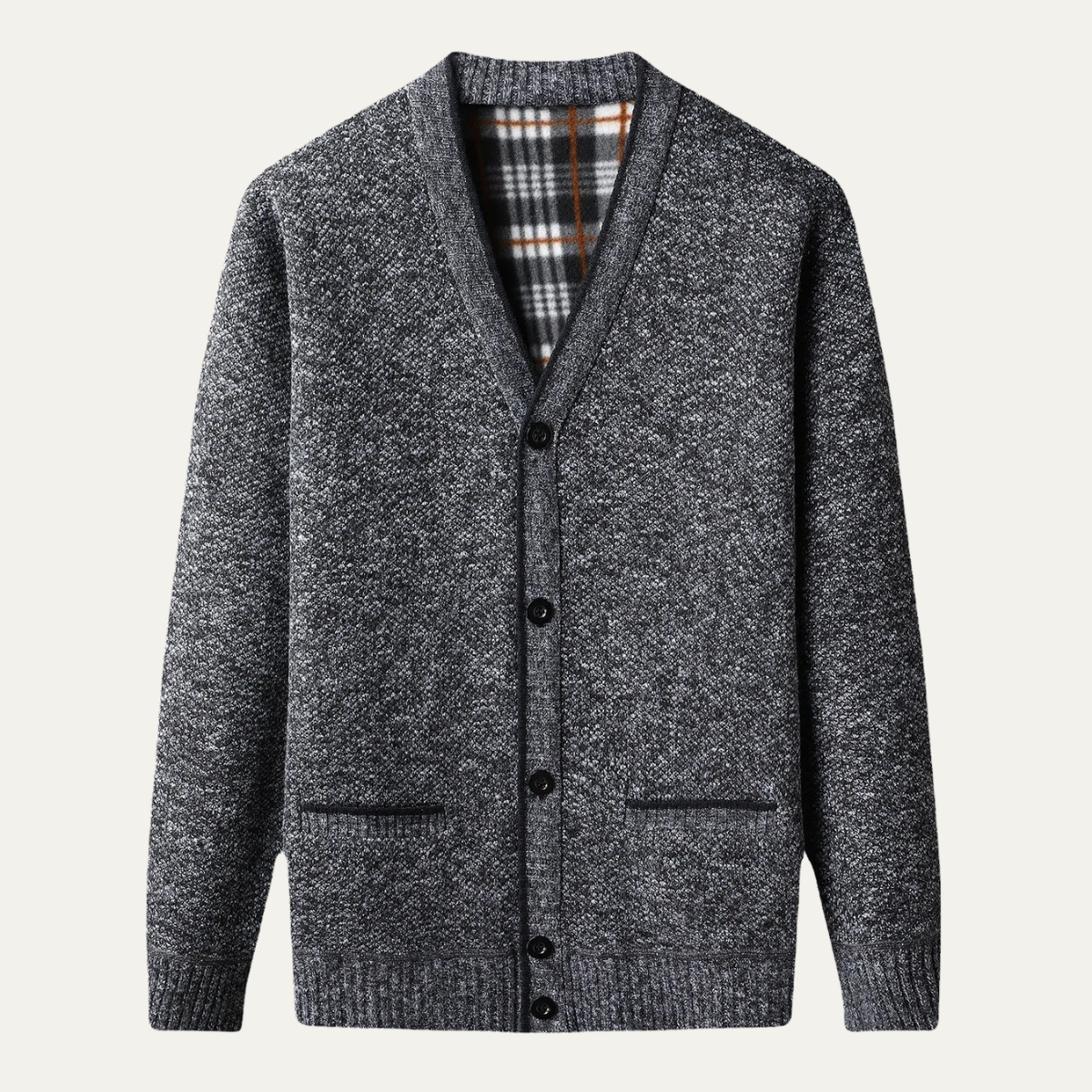 Men's Knit Button Up Cardigan Warm Layer
