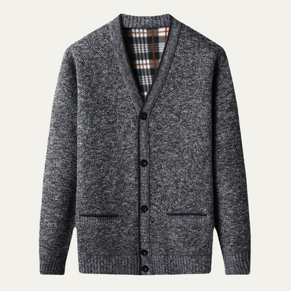 Men's Knit Button Up Cardigan Warm Layer