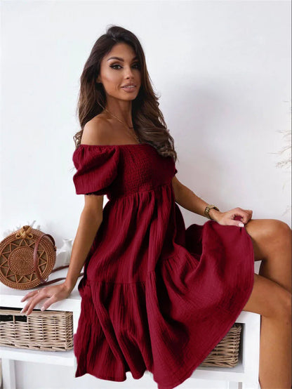Women's One Shoulder Mini Dress Summer