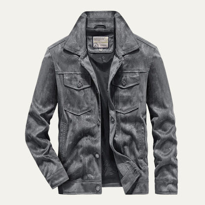 Montclair Men's Suede Cargo Jacket Lightweight