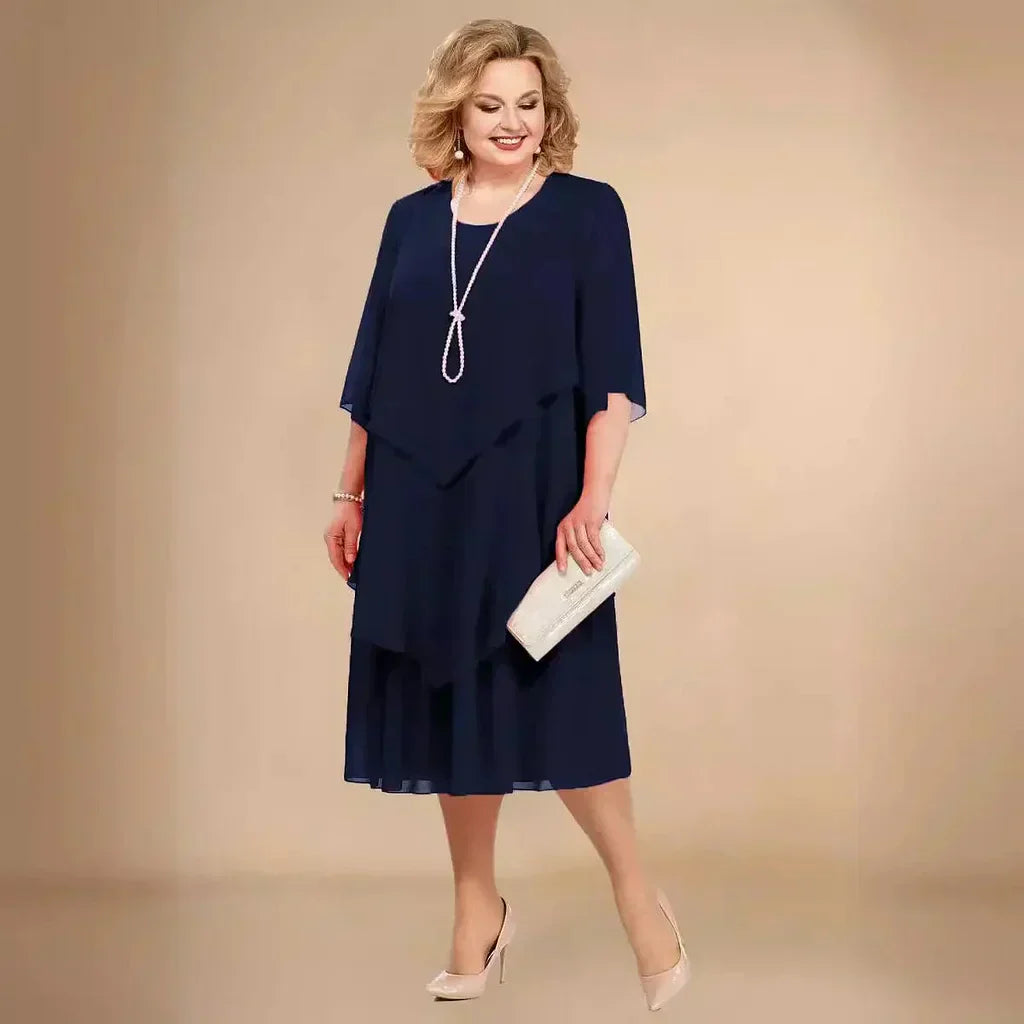 Women's Layered Dress Panel Overlay