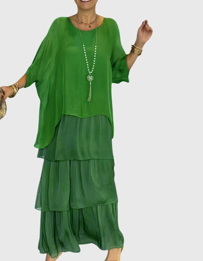 Camille | Womens Boho Layered Maxi Shorts Dress