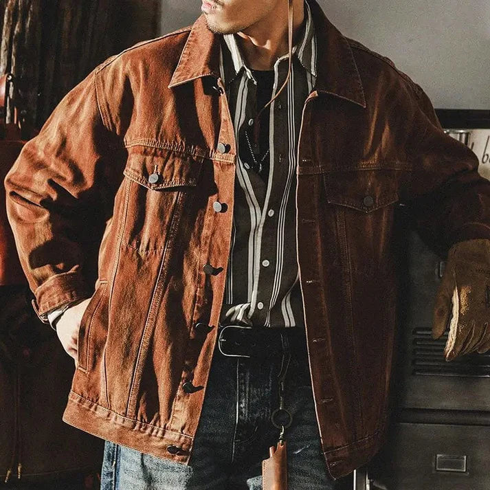 Men's Classic Denim Jacket Modern Comfort Style