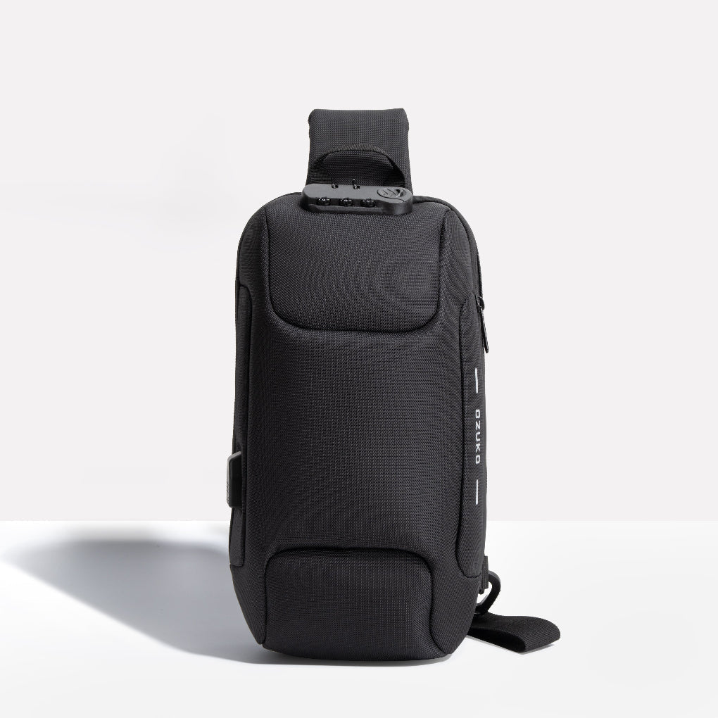 Secure Tech Crossbody Bag Travel USB Port Hidden Pockets - Fashinoza