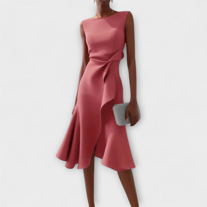 Women's Sleeveless Ruffle Hem Dress