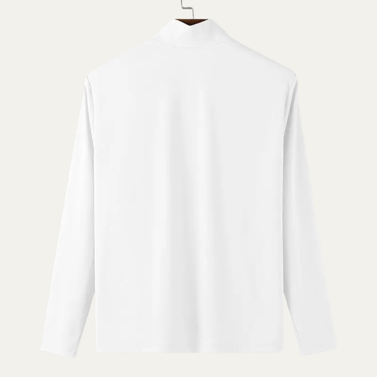 Men's Slim Fit Turtleneck Shirt Zip Up Casual