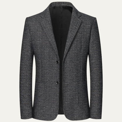 Men's Plaid Blazer Jacket Checkered Wool