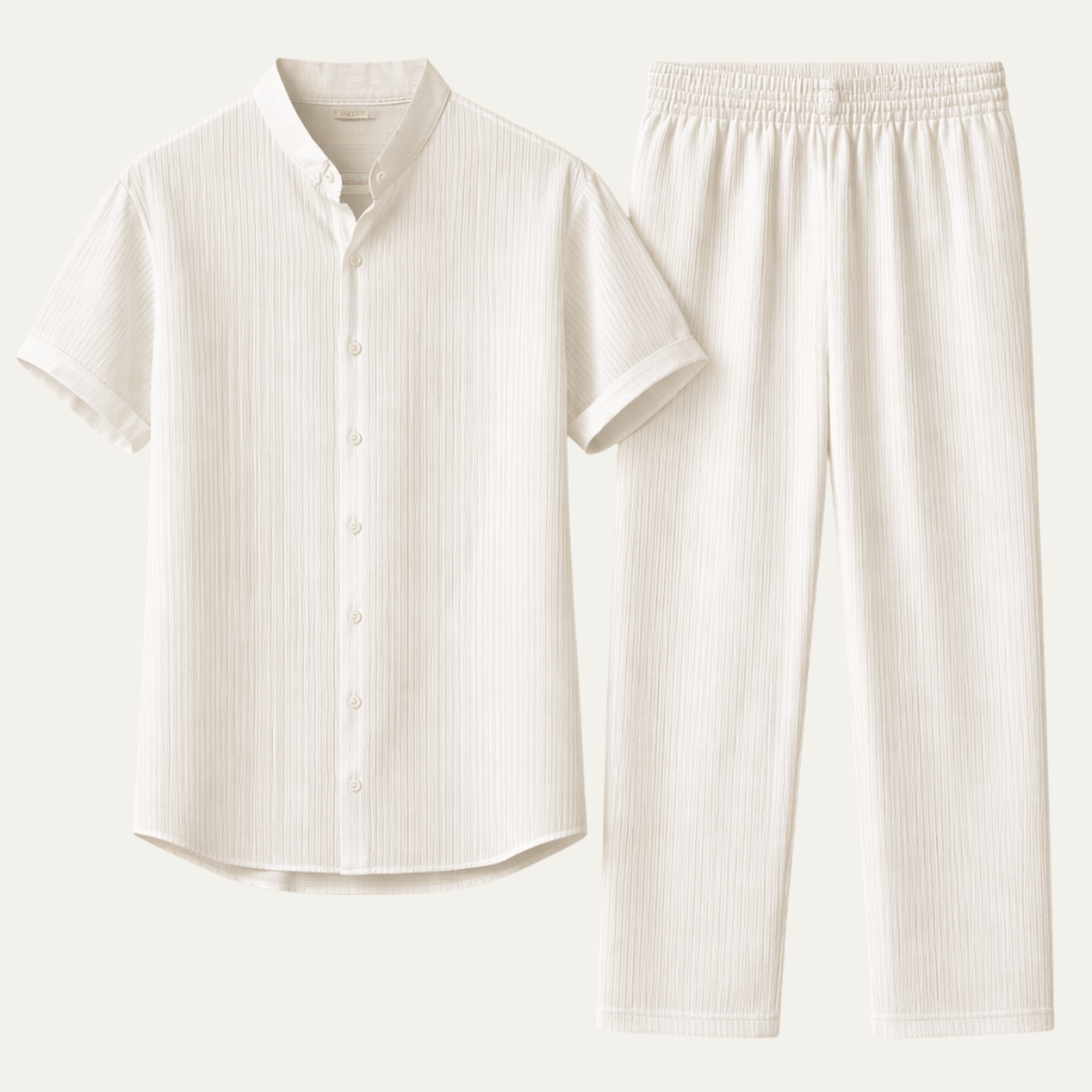 Men's Short Sleeve Shirt Pants Set Casual Summer Outfit - Fashinoza