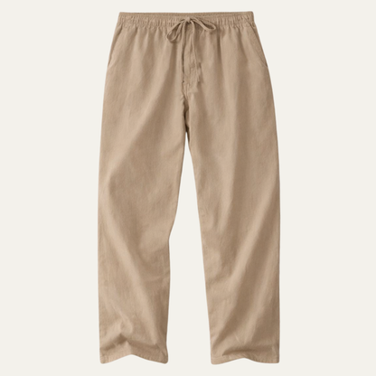 Men's Linen Wide Leg Casual Pants - Fashinoza