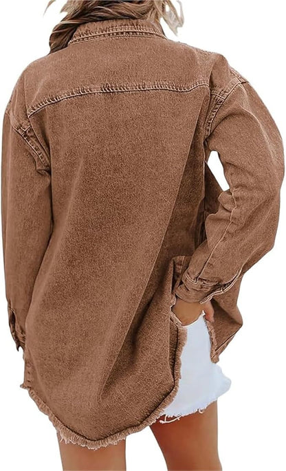 Women's Button Front Jacket Overshirt