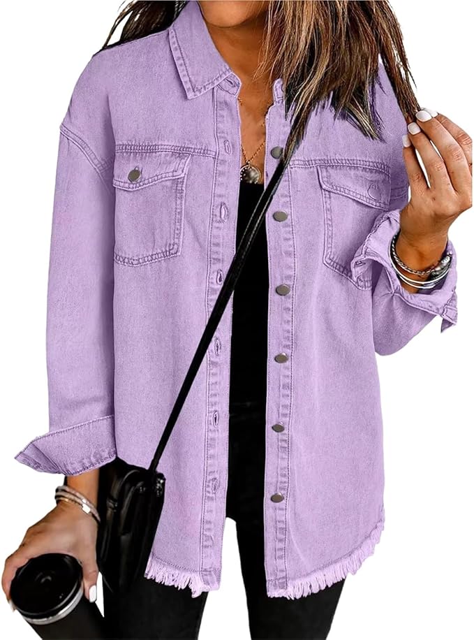 Women's Oversized Button Front Jacket