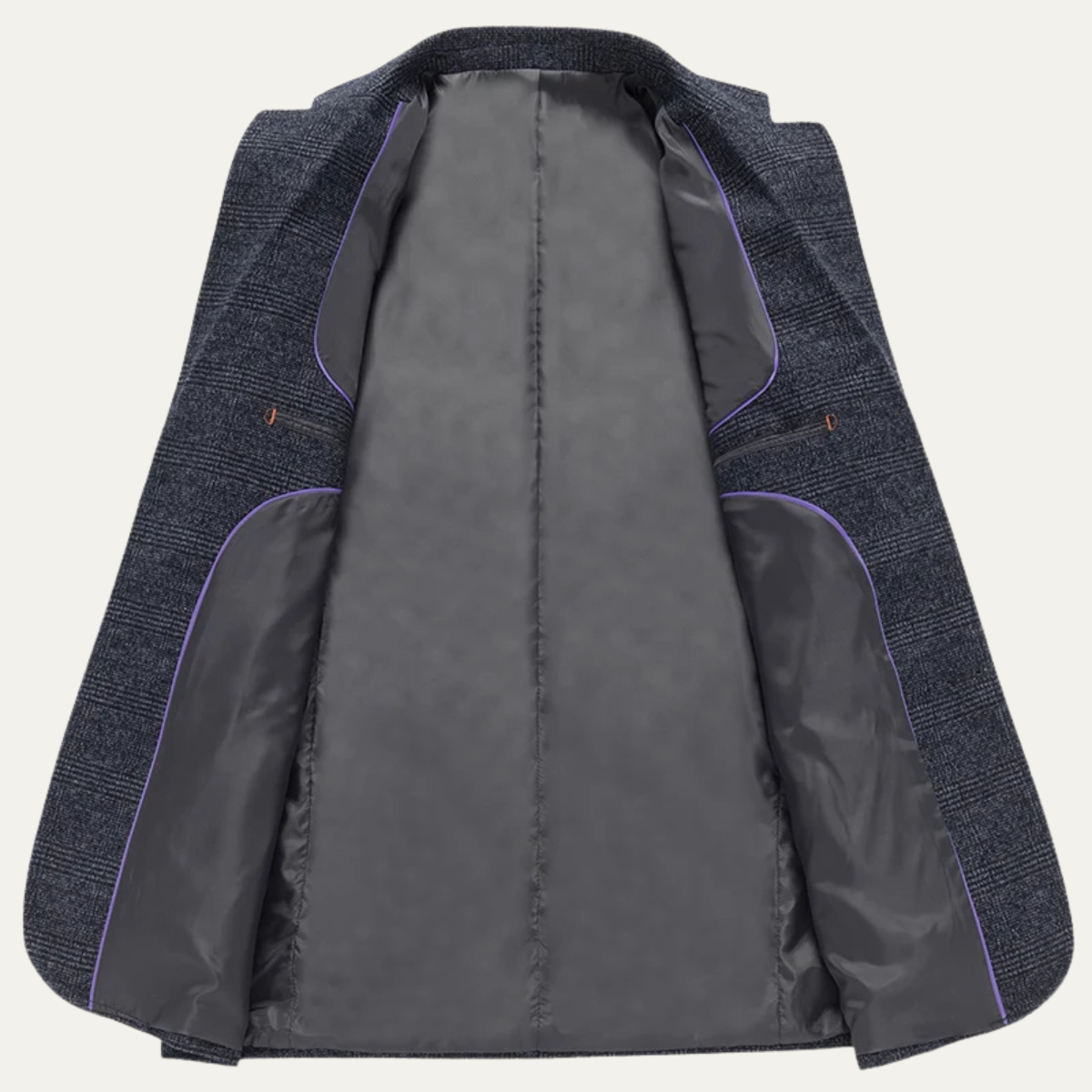 Men's Plaid Blazer Jacket Checkered Wool