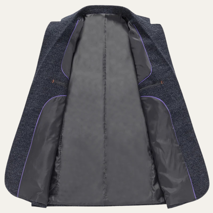Men's Plaid Blazer Jacket Checkered Wool
