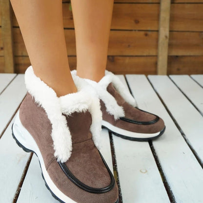 Women's Low Ankle Platform Boots Slip On