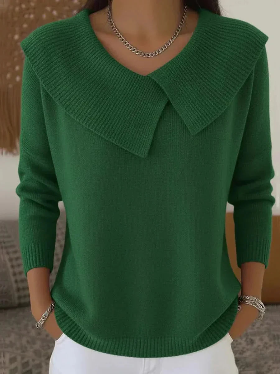 Women's Ribbed Collar Sweater